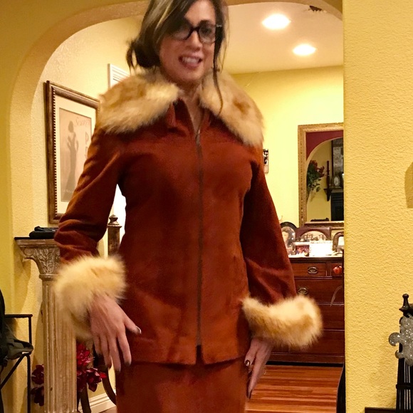 Jackets & Blazers - Gorgeous Vintage leather two piece outfit.